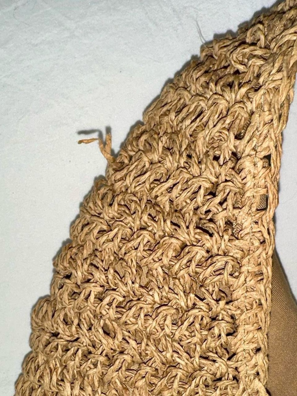 Neutral Brown Woven Tote Bag - Casual Everyday Shoulder Bag - Picture 4 of 4